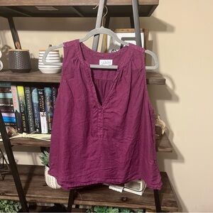 Velvet Linen Tank Size M